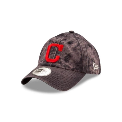 Blue Cleveland Indians Hat - New Era MLB Hand Brush Wash Casual Classic Adjustable Caps USA5023681